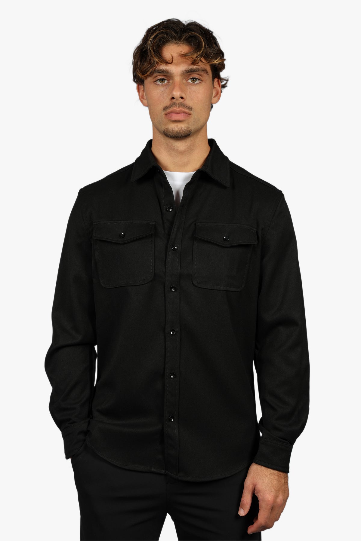 SIGNATURE OVERSHIRT - BLACK