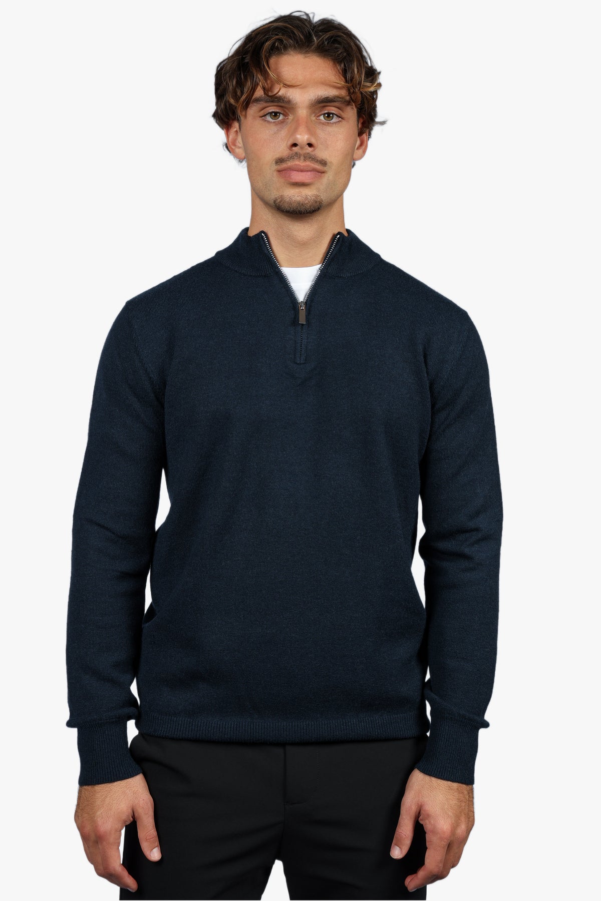 CLASSIC HALF ZIP KNIT - NAVY
