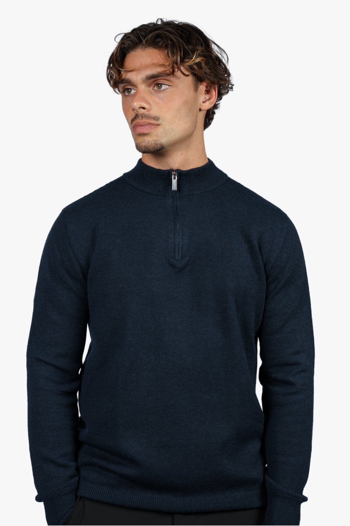 CLASSIC HALF ZIP KNIT - NAVY