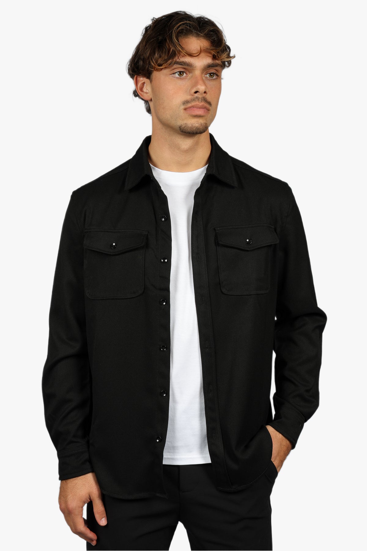 SIGNATURE OVERSHIRT - BLACK