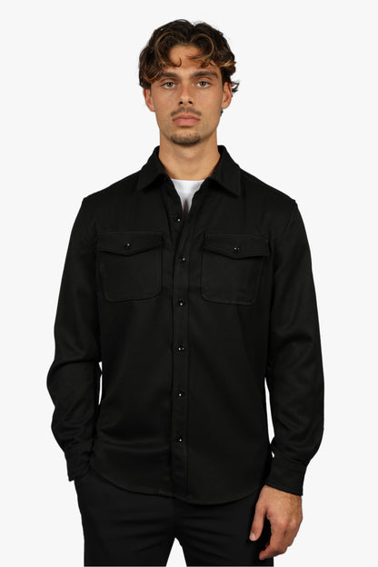 SIGNATURE OVERSHIRT - BLACK