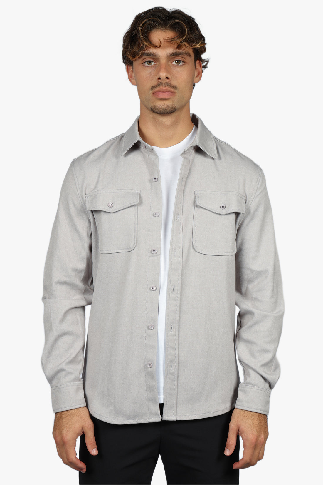 SIGNATURE OVERSHIRT - GREY