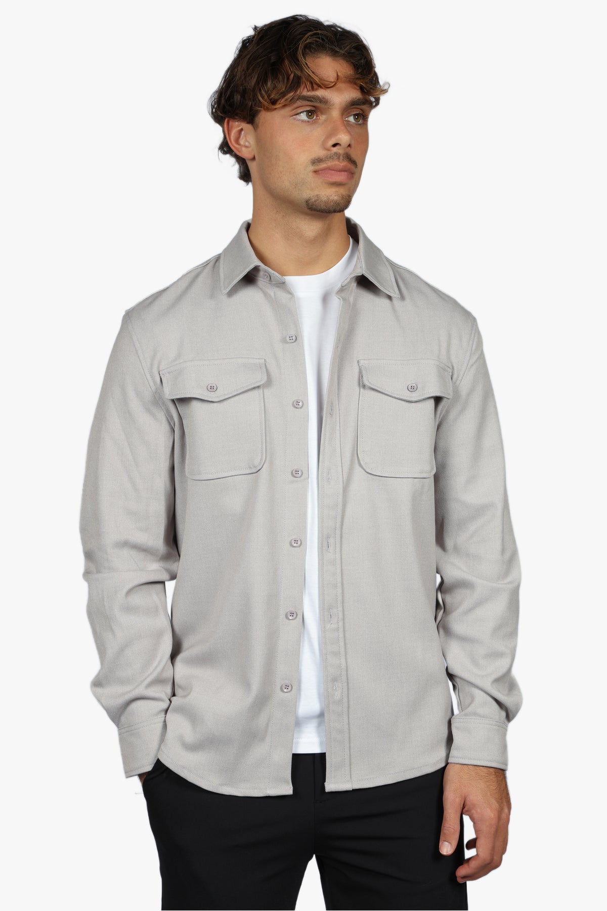 SIGNATURE OVERSHIRT - GREY