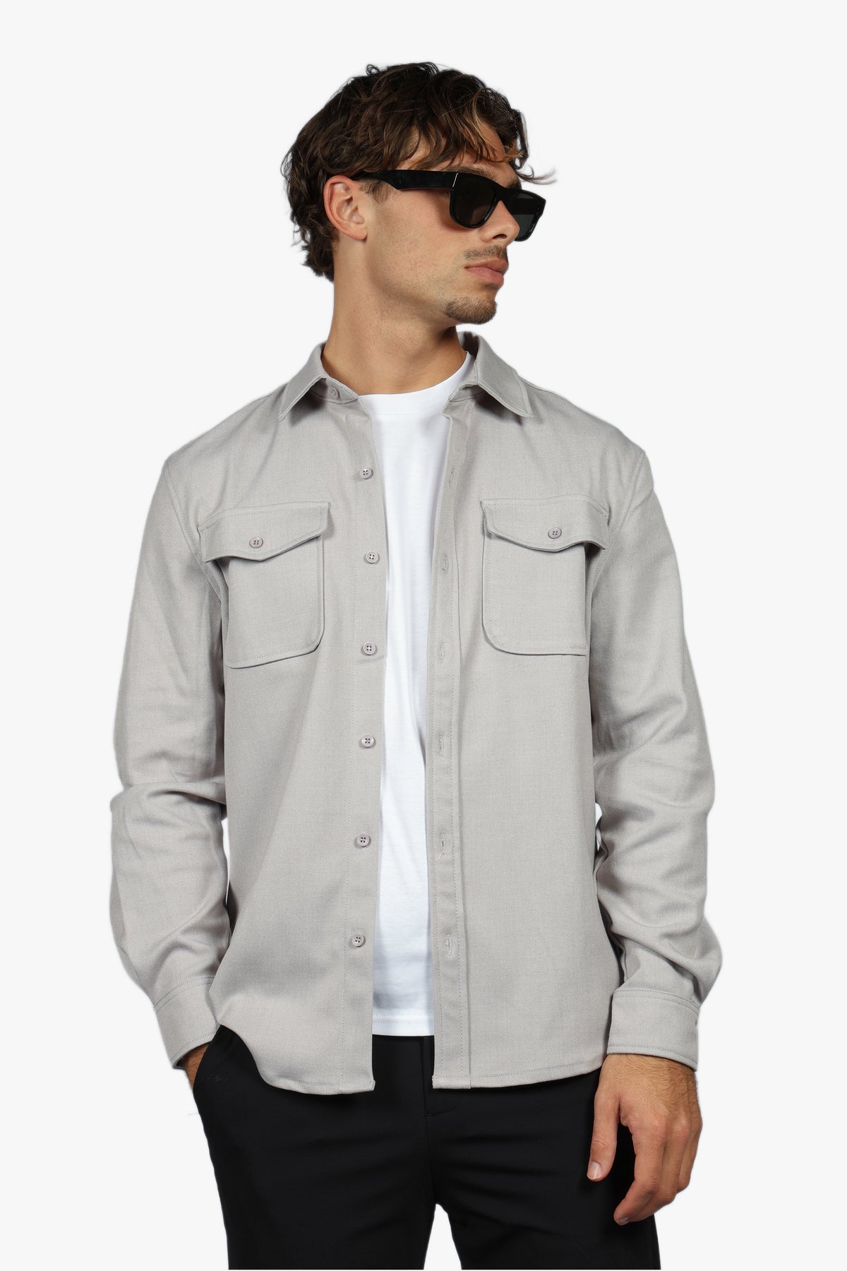SIGNATURE OVERSHIRT - GREY