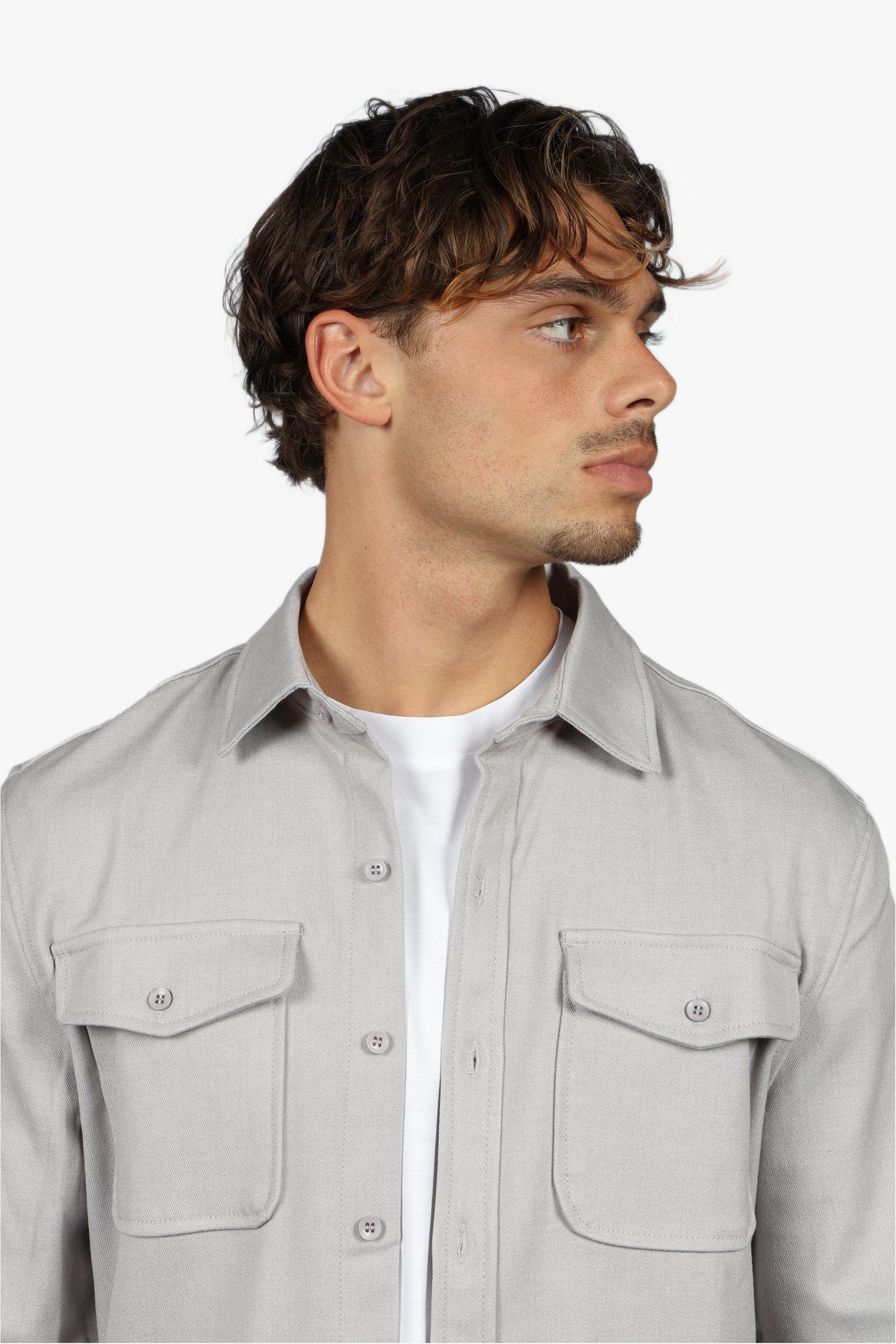 SIGNATURE OVERSHIRT - GREY