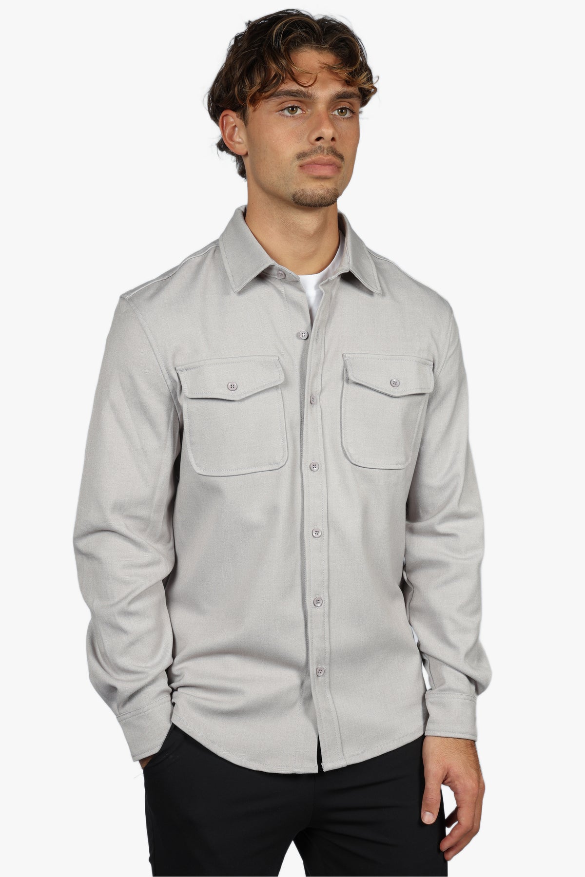 SIGNATURE OVERSHIRT - GREY