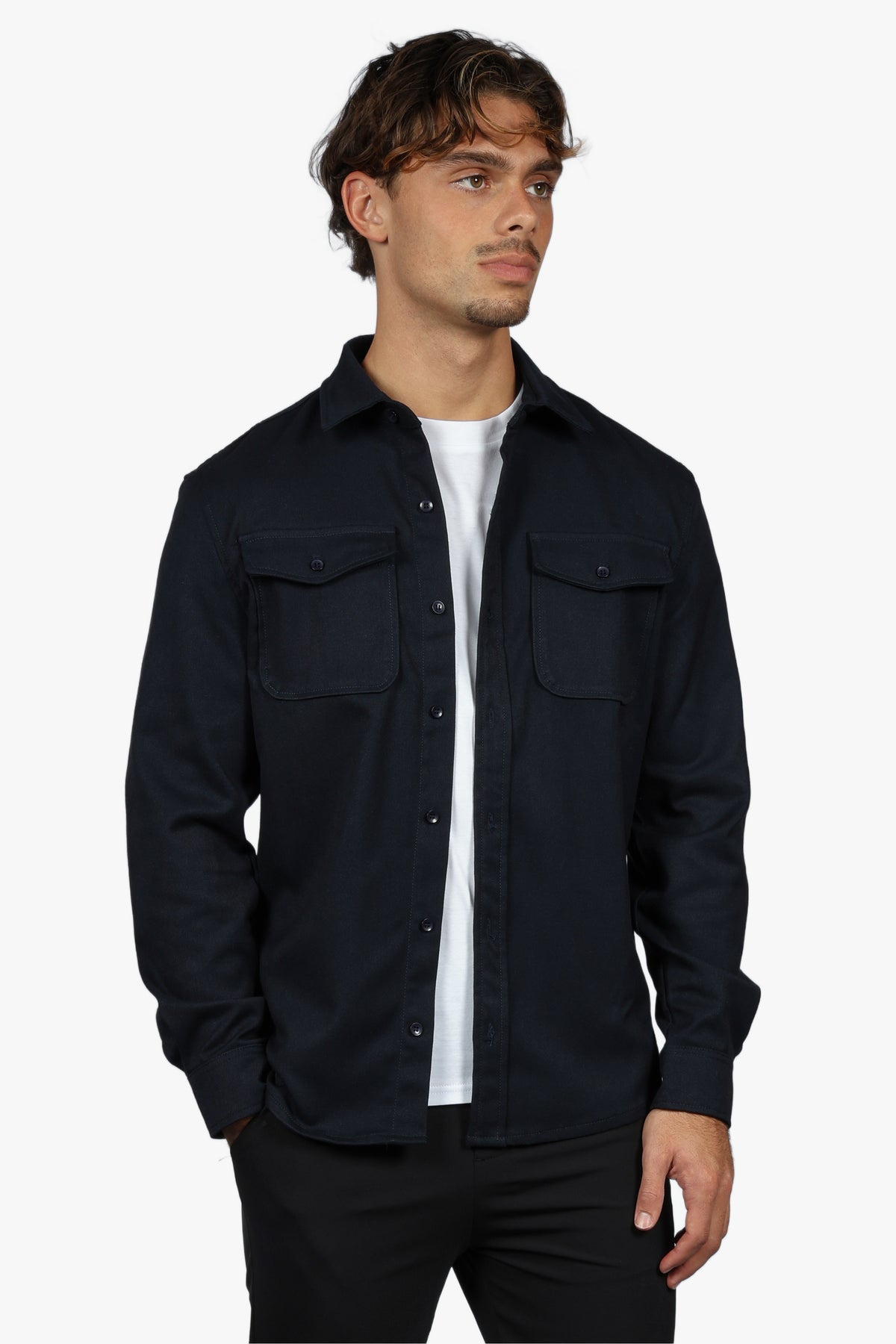SIGNATURE OVERSHIRT - NAVY