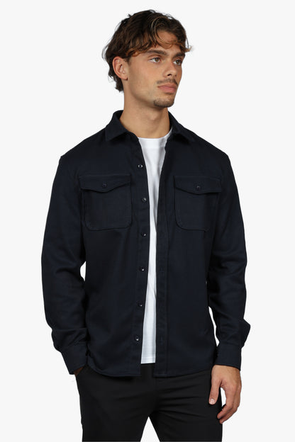SIGNATURE OVERSHIRT - NAVY