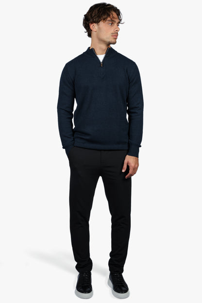 CLASSIC HALF ZIP KNIT - NAVY