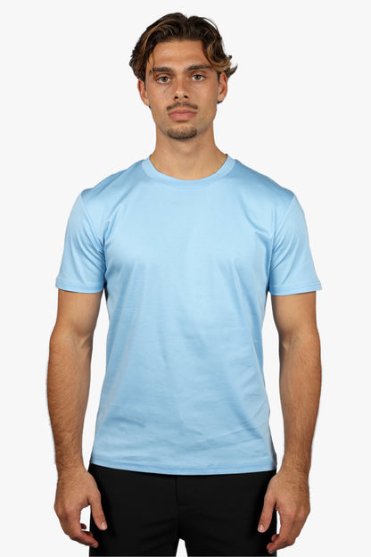 SLIM PREMIUM COTTON TEE - LIGHT BLUE