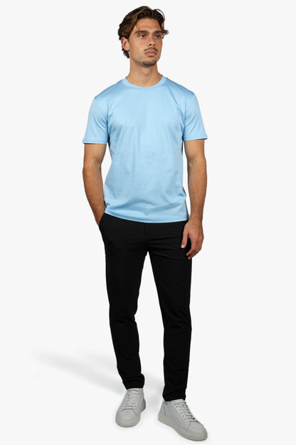SLIM PREMIUM COTTON TEE - LIGHT BLUE