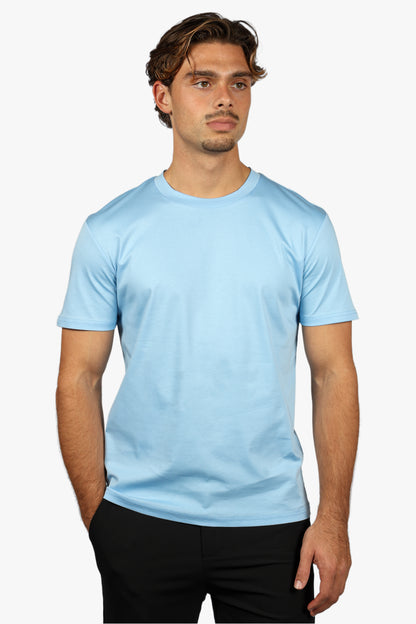 SLIM PREMIUM COTTON TEE - LIGHT BLUE