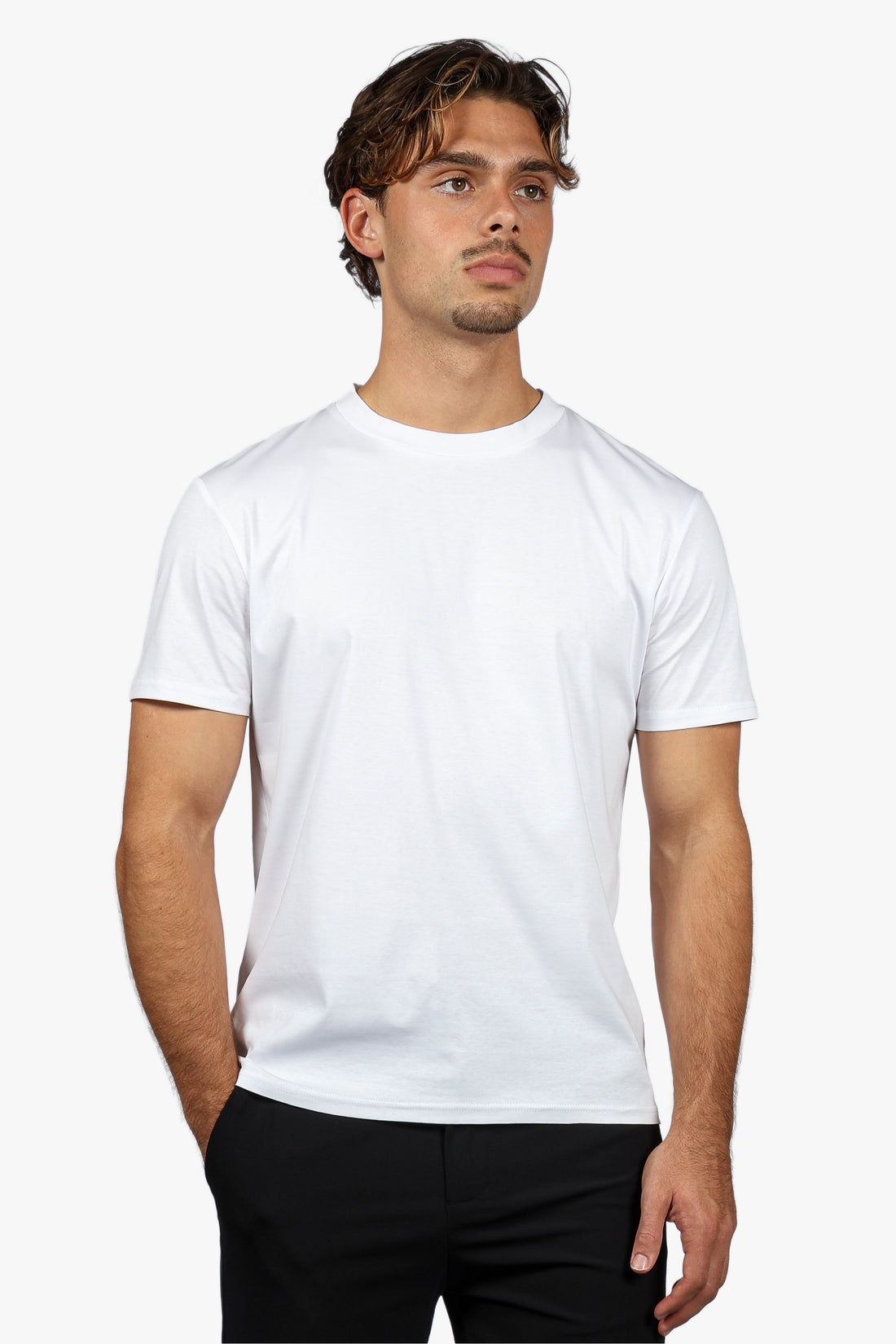 SLIM PREMIUM COTTON TEE - WHITE