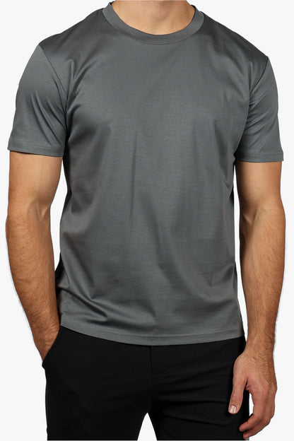 SLIM PREMIUM COTTON TEE - GREY