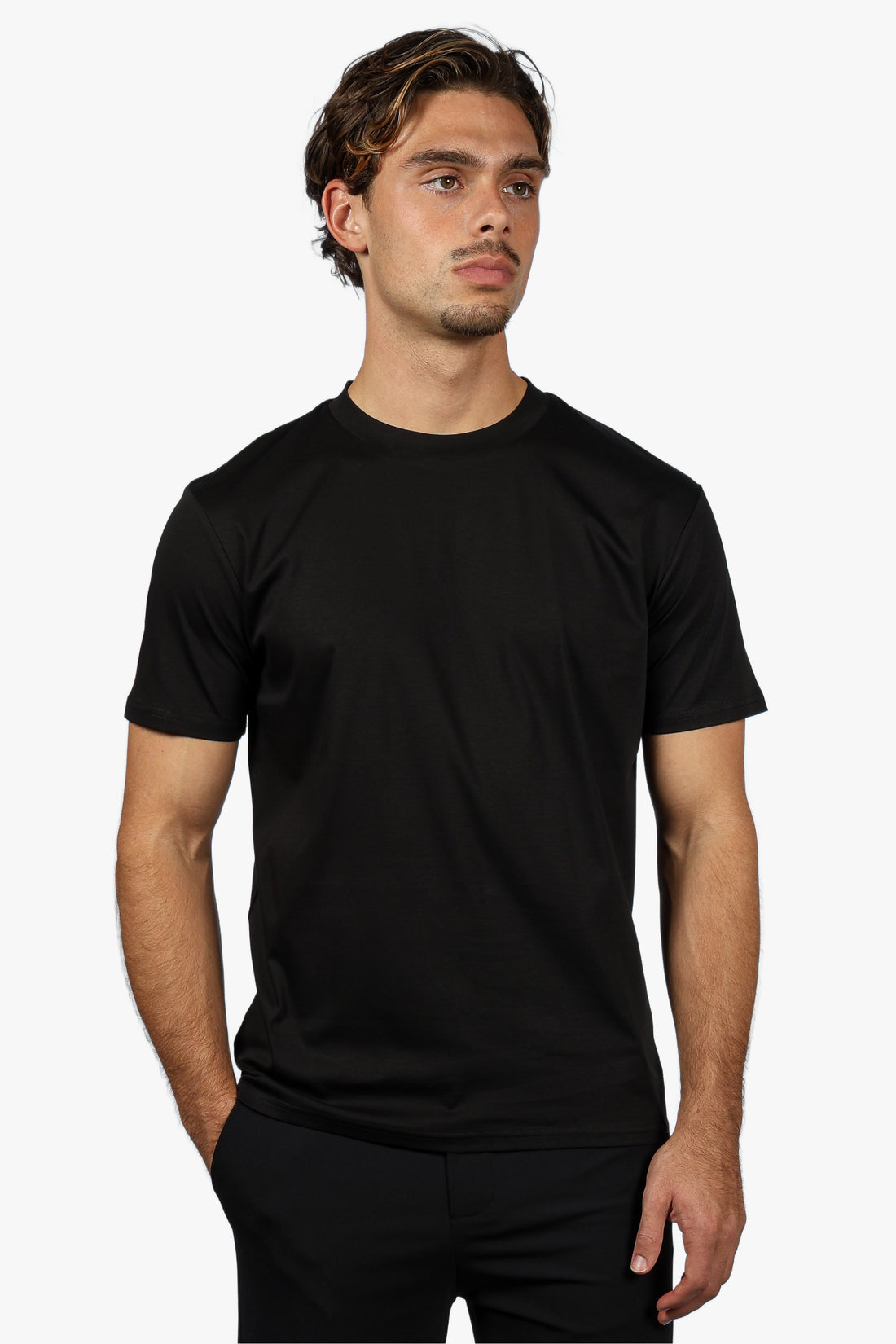 SLIM PREMIUM COTTON TEE - BLACK