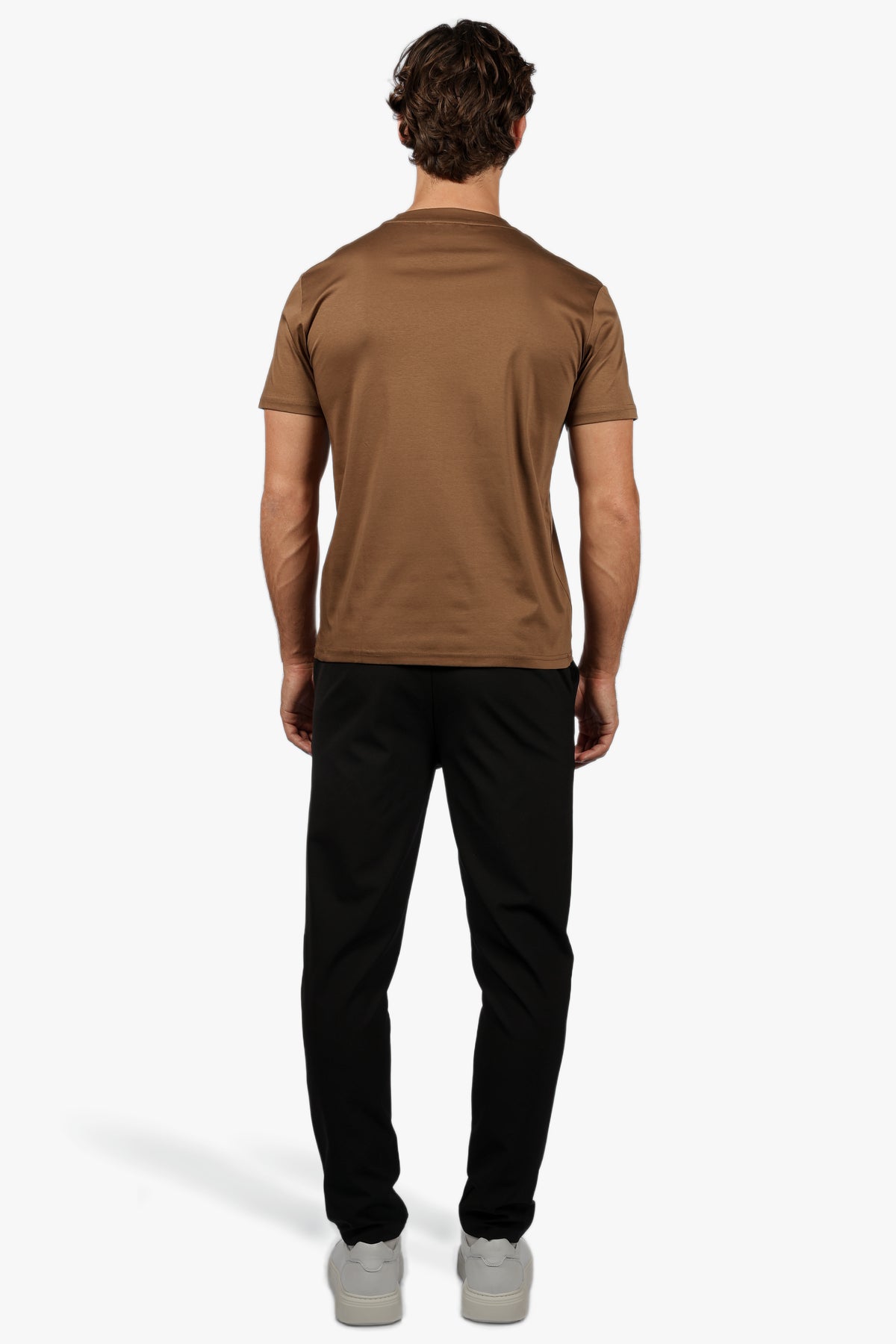 SLIM PREMIUM COTTON TEE - BROWN