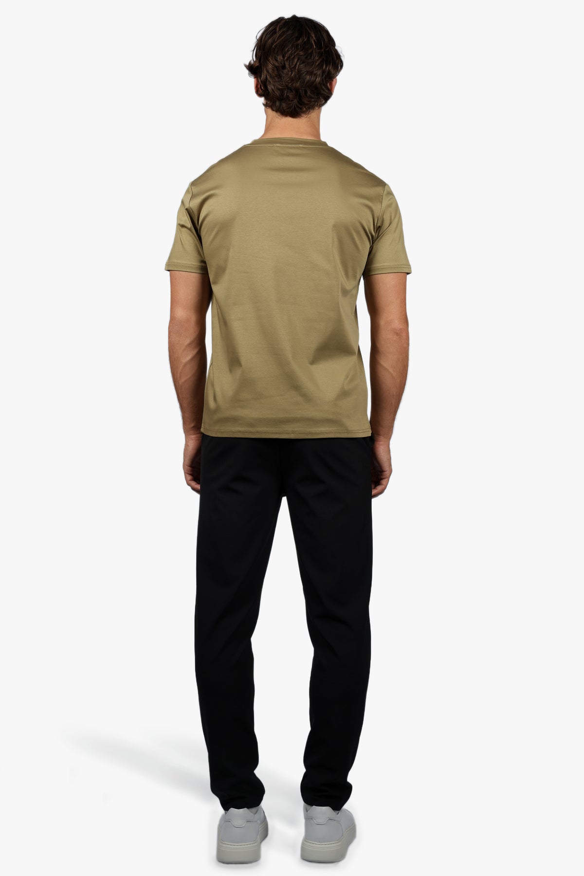 SLIM PREMIUM COTTON TEE - OLIVE GREEN