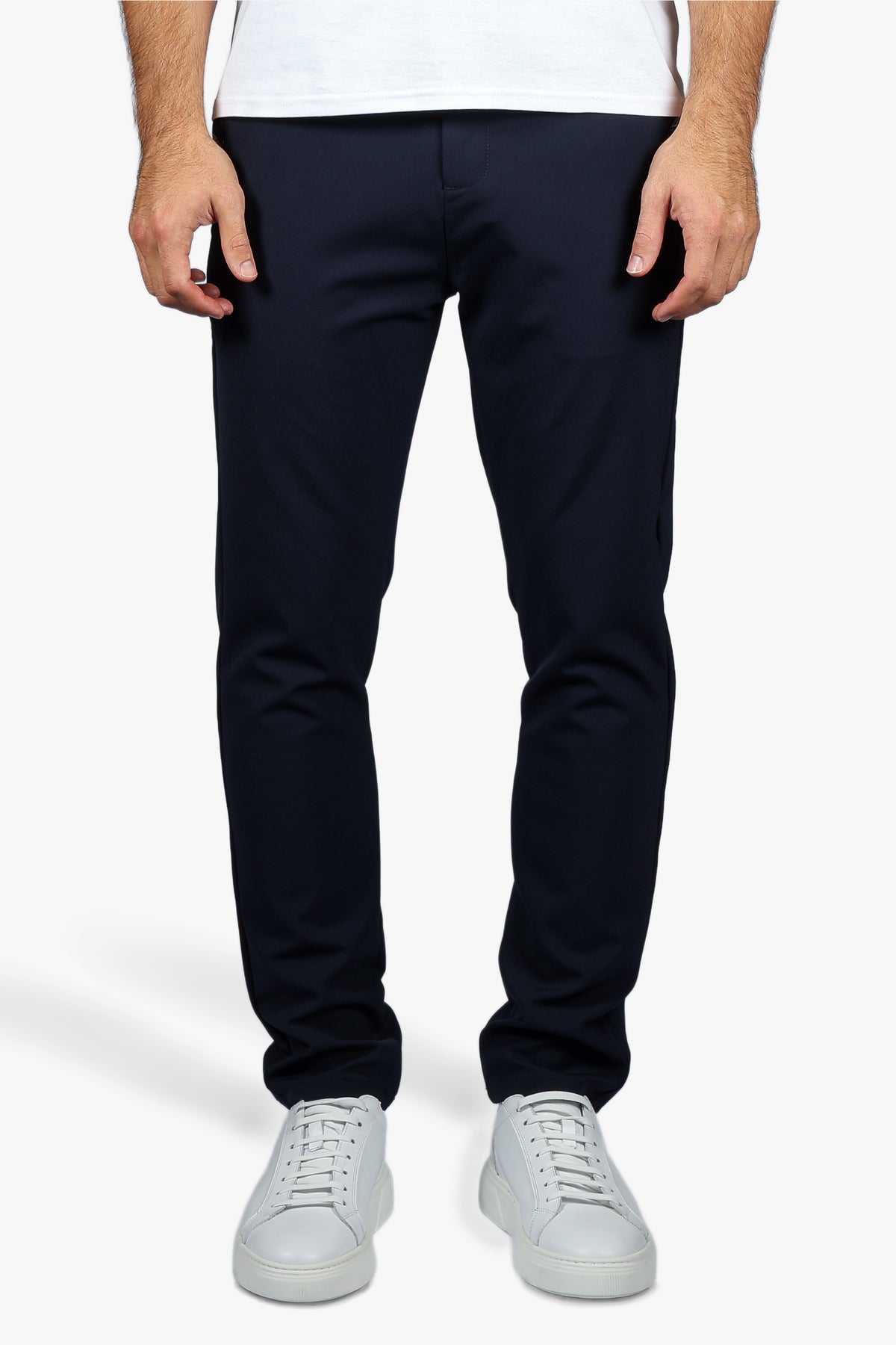 TAILORED STRETCH TROUSERS - NAVY