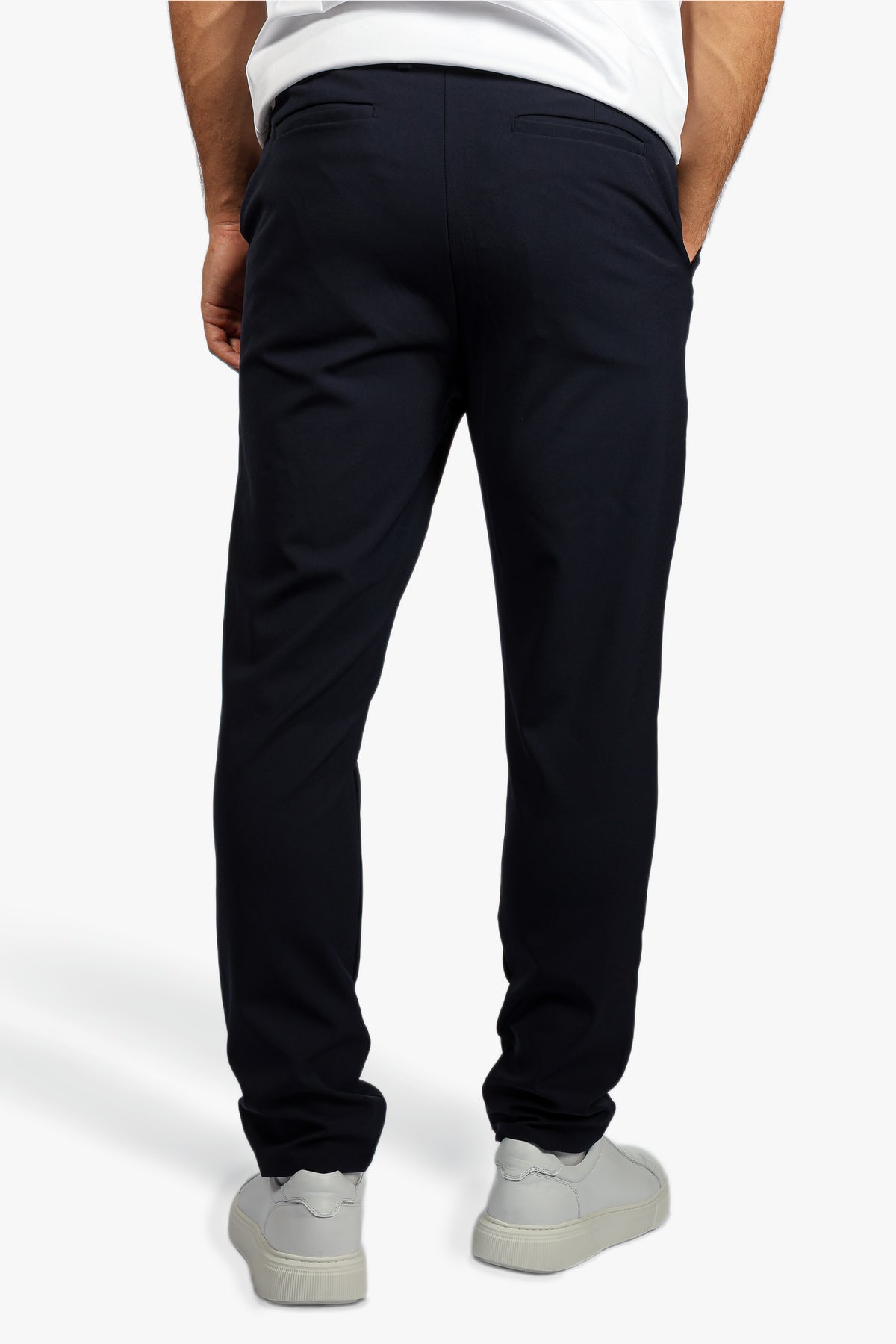 TAILORED STRETCH TROUSERS - NAVY