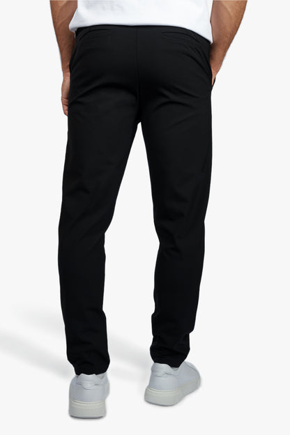 TAILORED STRETCH TROUSERS - BLACK