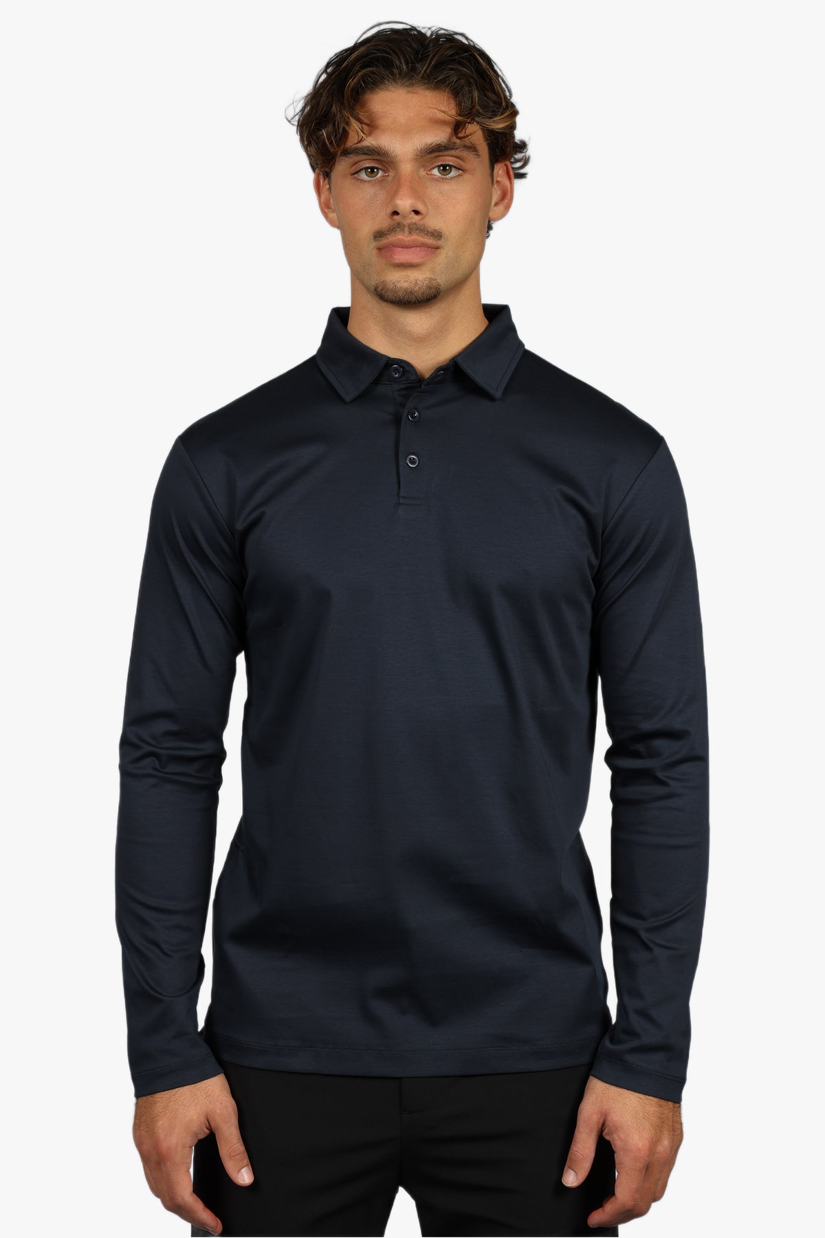 LONG SLEEVE POLO - NAVY