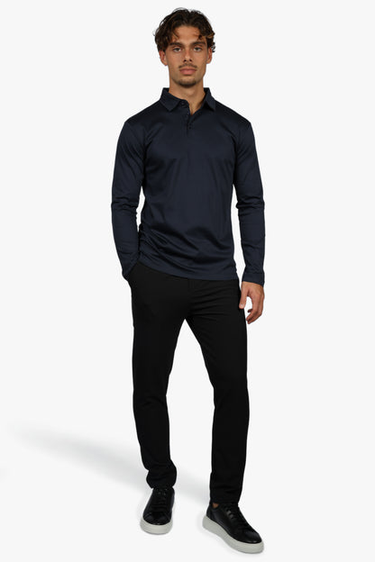 LONG SLEEVE POLO - NAVY
