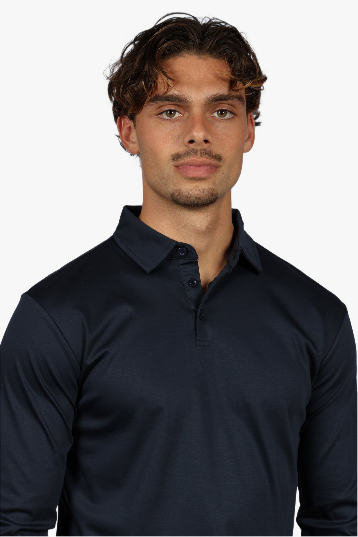 LONG SLEEVE POLO - NAVY