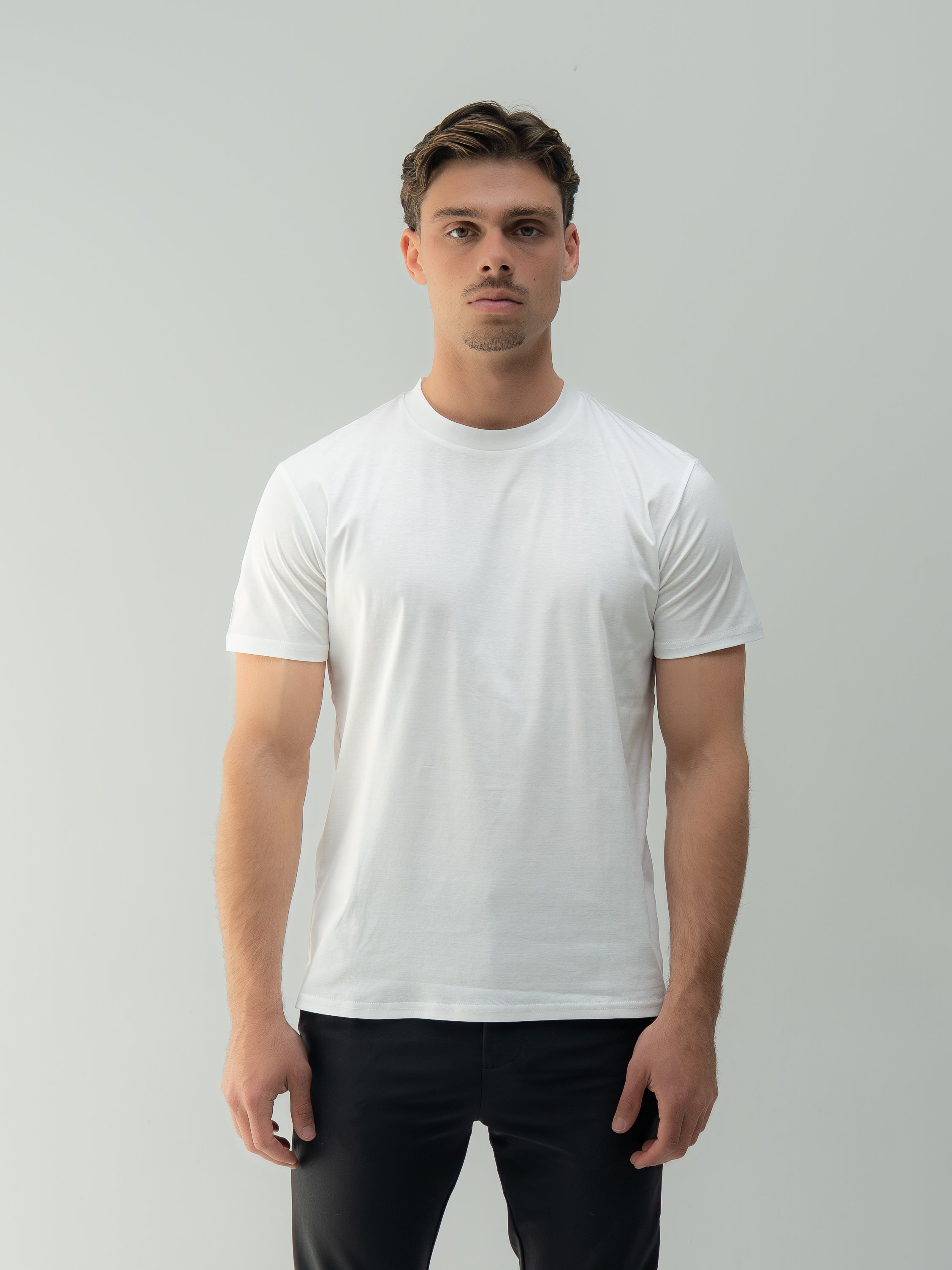 SLIM PREMIUM COTTON TEE - WHITE