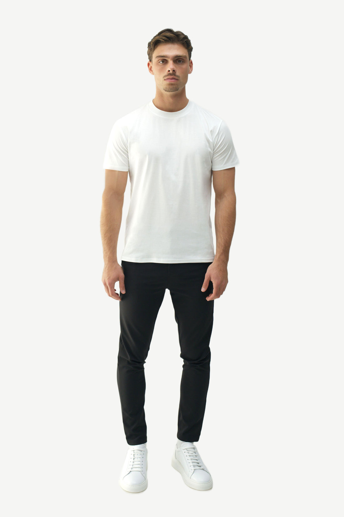 SLIM PREMIUM COTTON TEE - WHITE