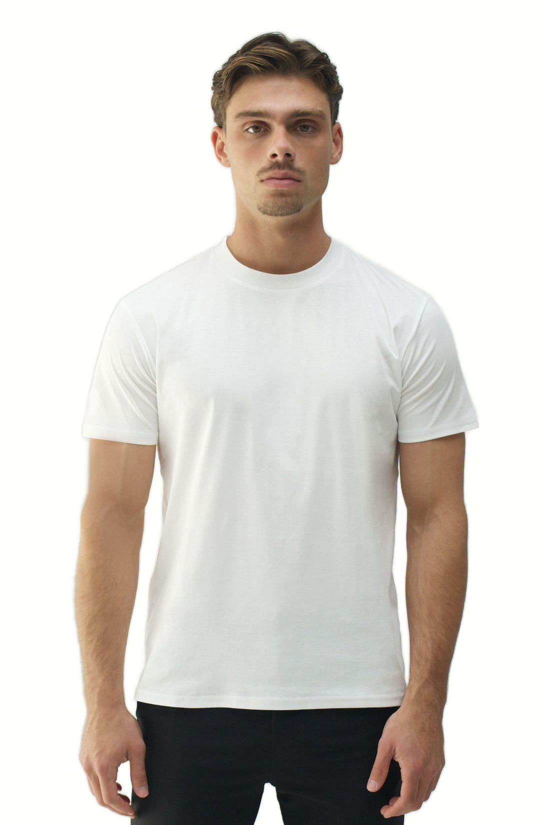 SLIM PREMIUM COTTON TEE - WHITE