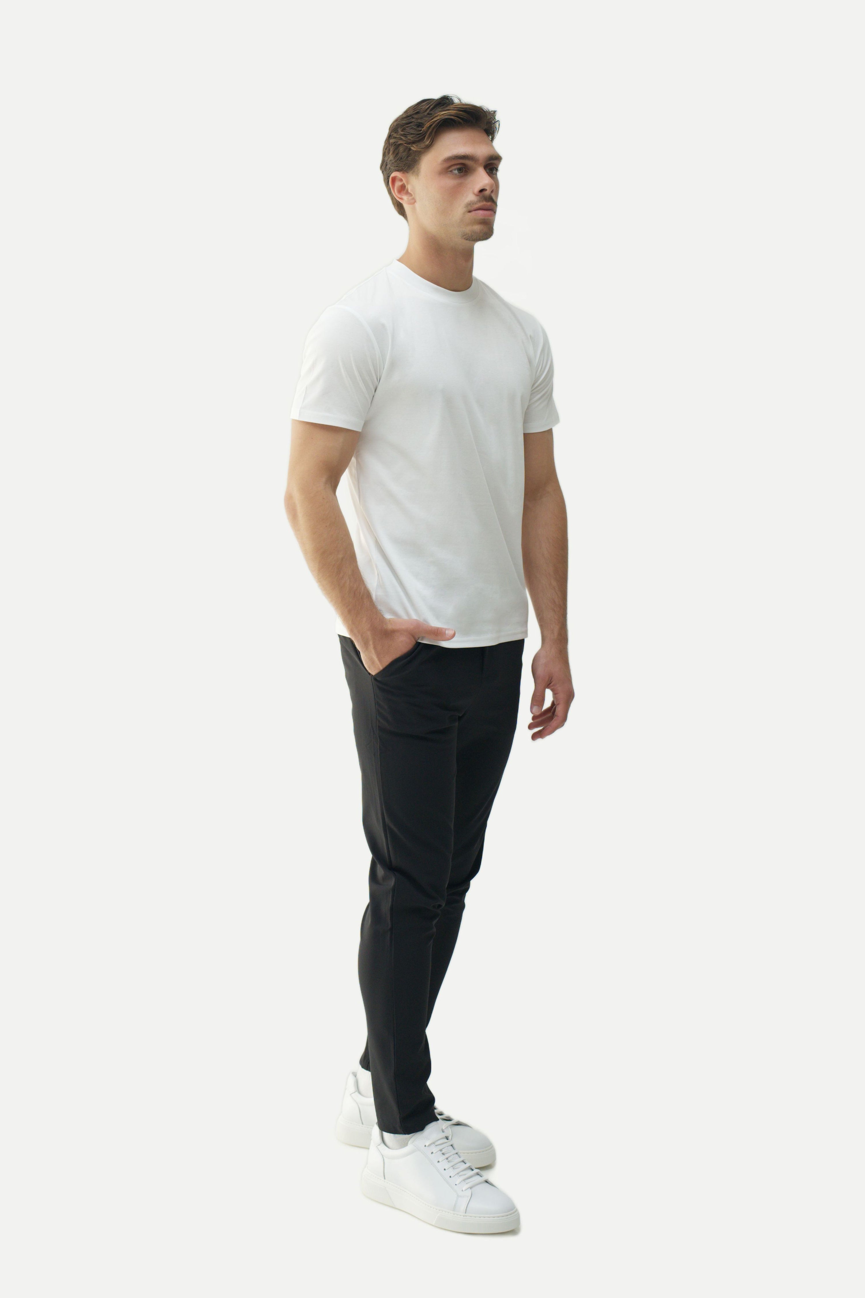 SLIM PREMIUM COTTON TEE - WHITE