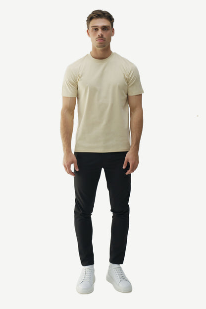 SLIM PREMIUM COTTON TEE - BEIGE