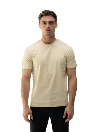 SLIM PREMIUM COTTON TEE - BEIGE