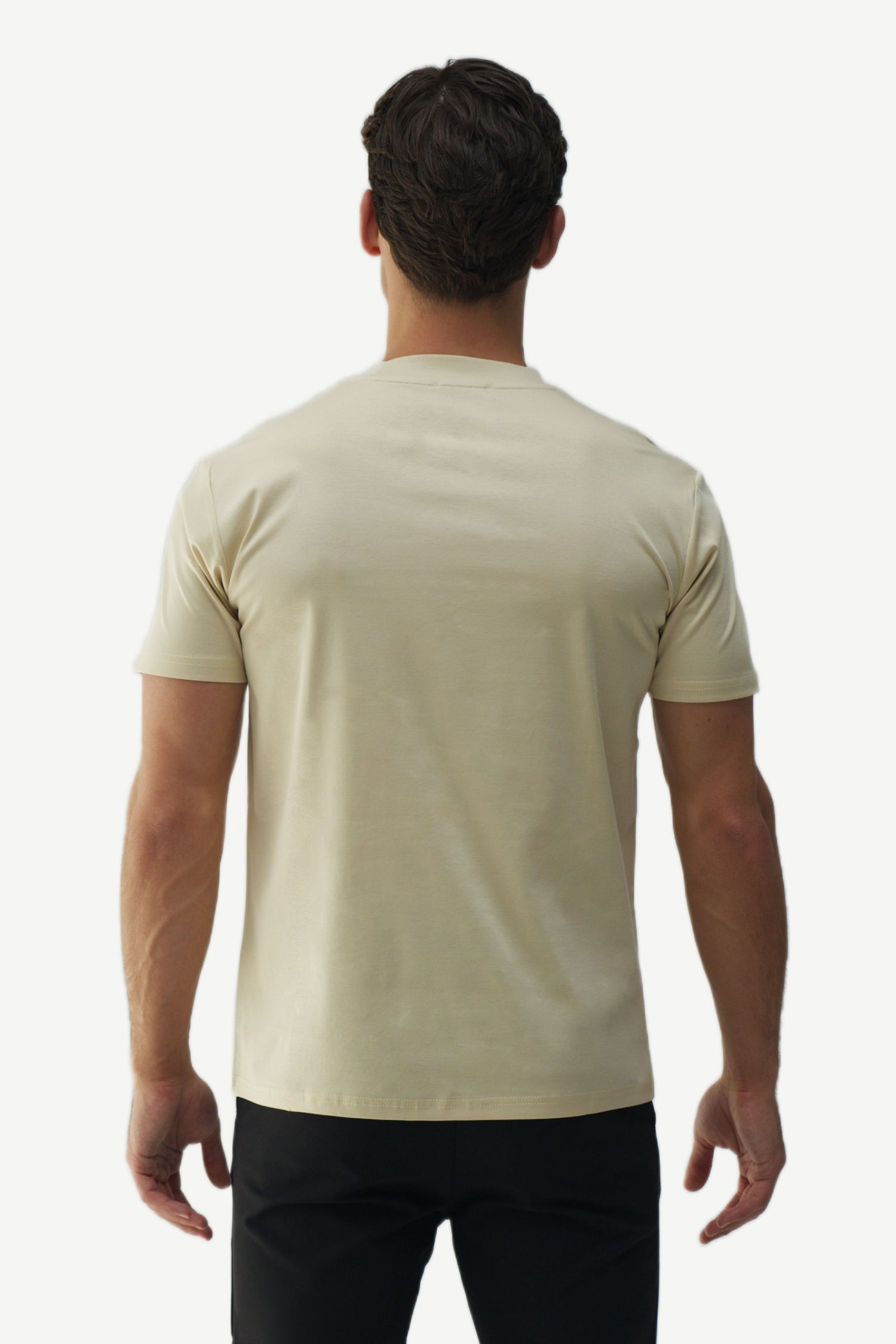 SLIM PREMIUM COTTON TEE - BEIGE