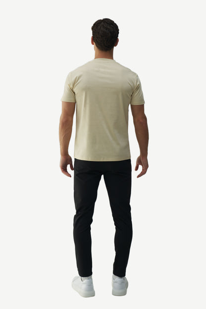 SLIM PREMIUM COTTON TEE - BEIGE