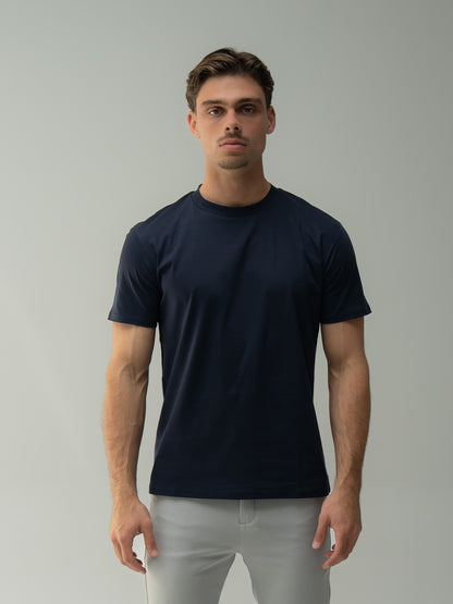 SLIM PREMIUM COTTON TEE - NAVY