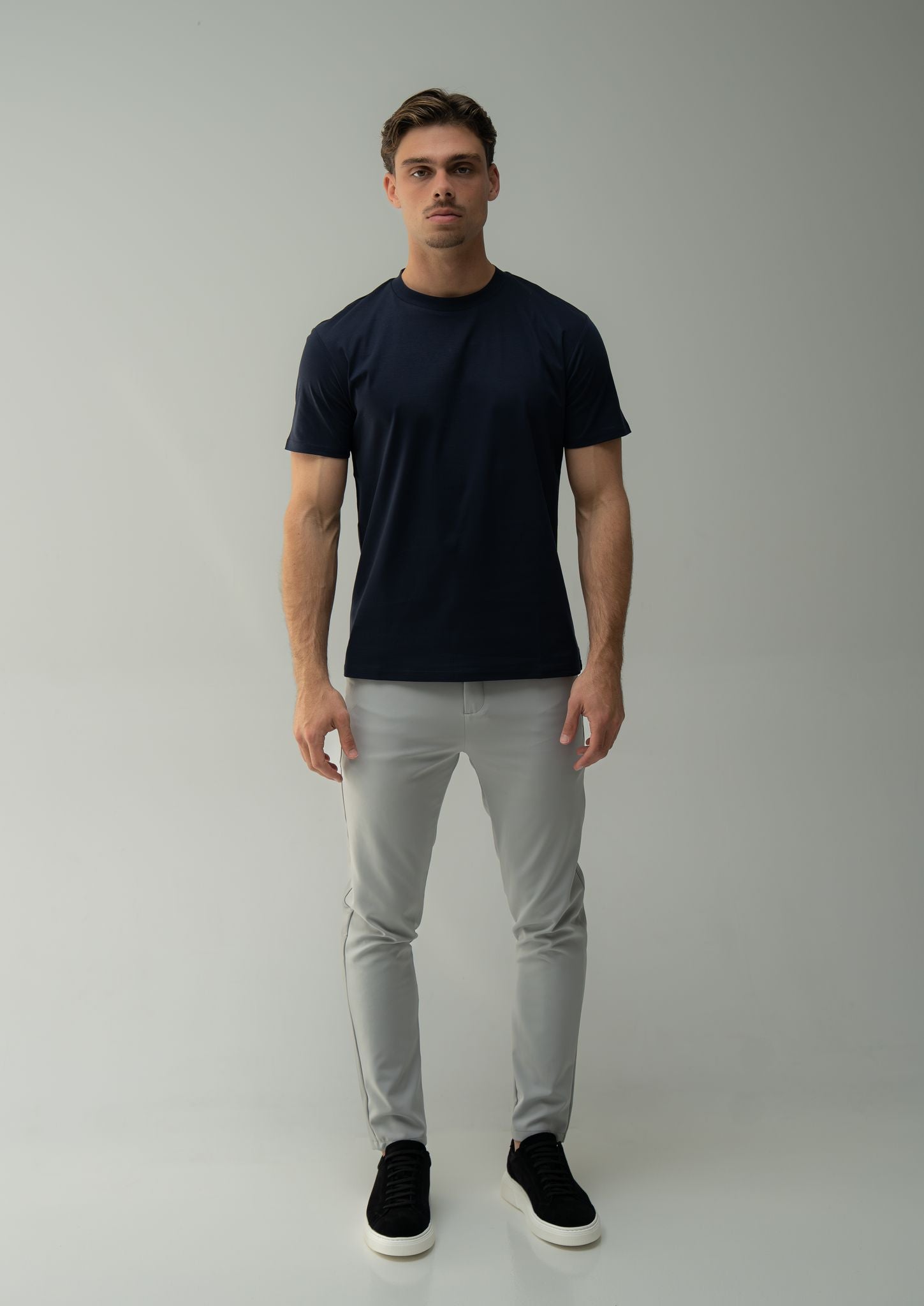 SLIM PREMIUM COTTON TEE - NAVY