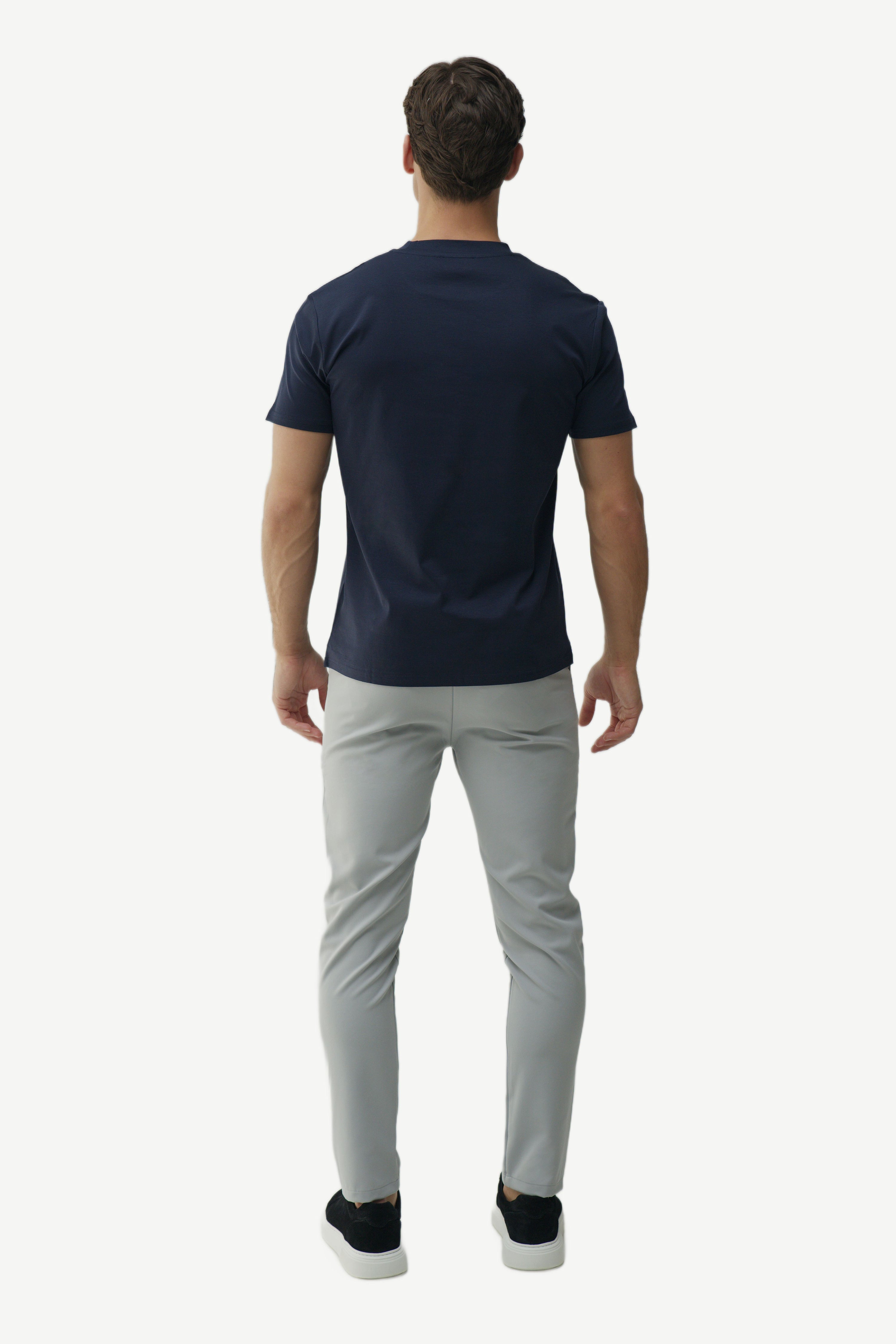 SLIM PREMIUM COTTON TEE - NAVY