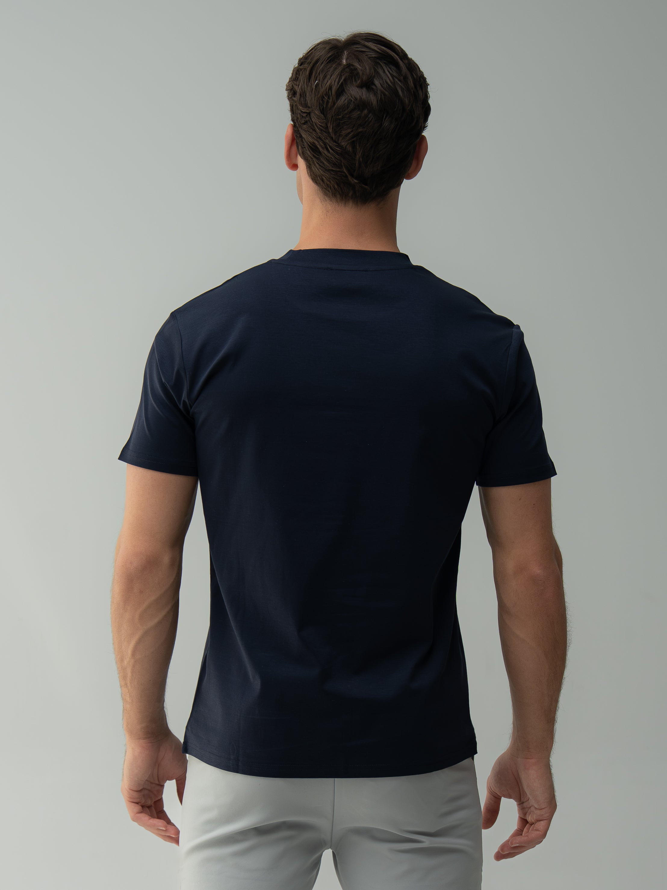 SLIM PREMIUM COTTON TEE - NAVY