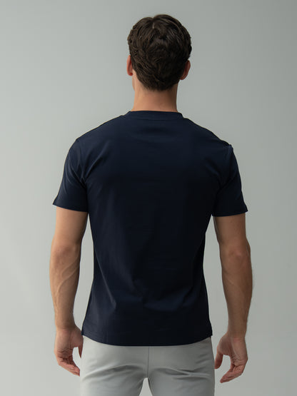 SLIM PREMIUM COTTON TEE - NAVY
