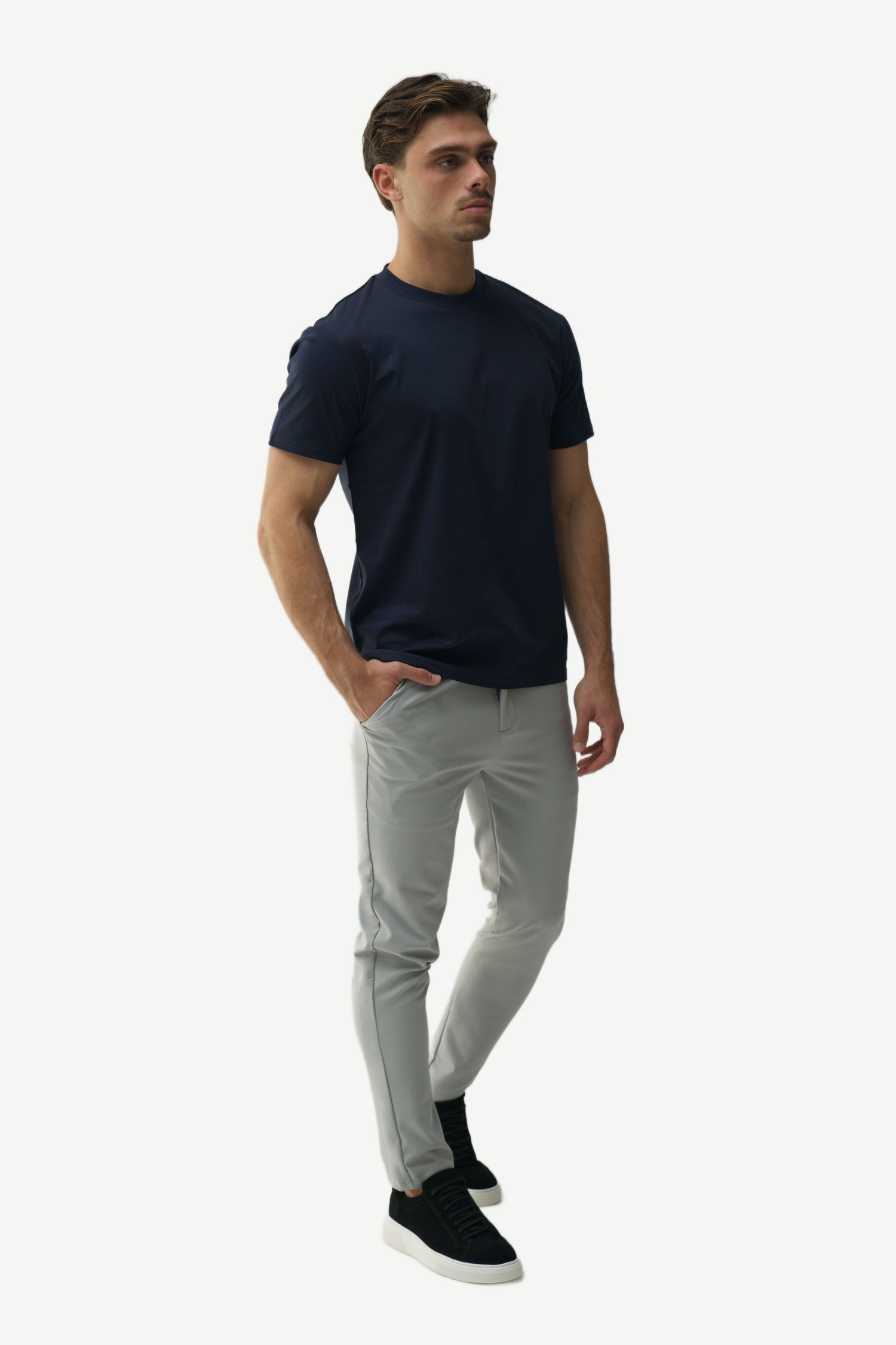 SLIM PREMIUM COTTON TEE - NAVY