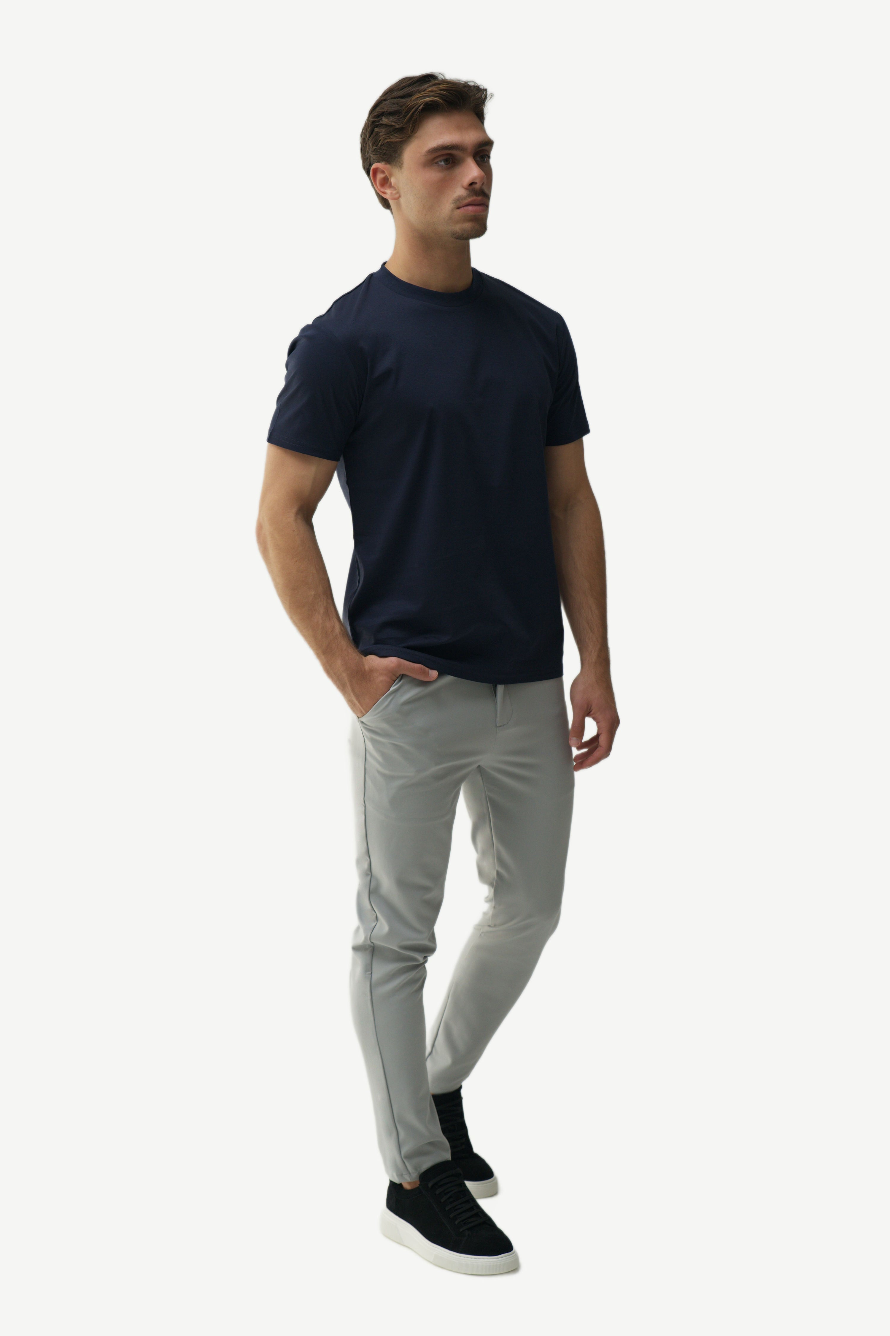SLIM PREMIUM COTTON TEE - NAVY